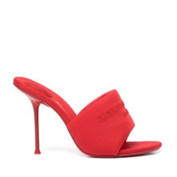 Alexander Wang Sienna Mule Lycra Bright Red 39 9 SOLD OUT - Picture 2 of 6